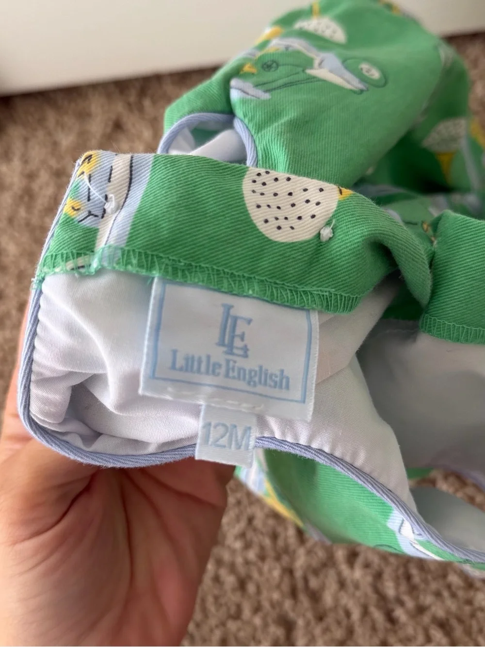 Little English Blue Paws on Par boy bubble